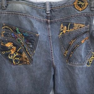 Vintage Coogi Jean Shorts Gold Pockets Denim